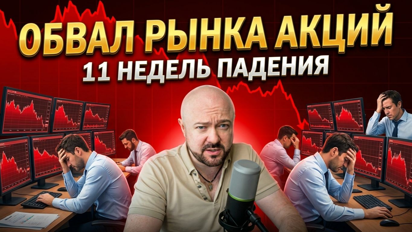 Обвал рынка акций. Инагенты валят рынок 11 недель подряд.Инвестиции в акции.