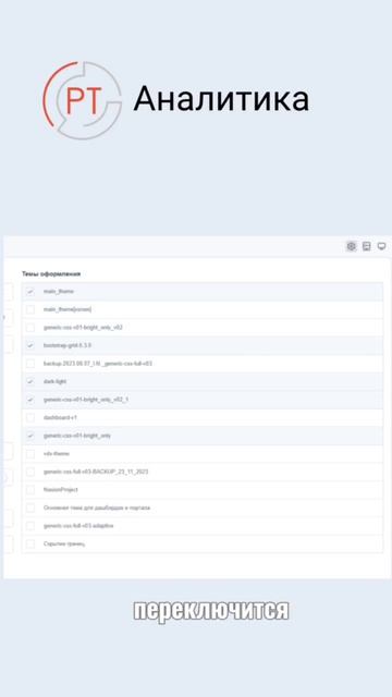 Единый стиль аналитической панели