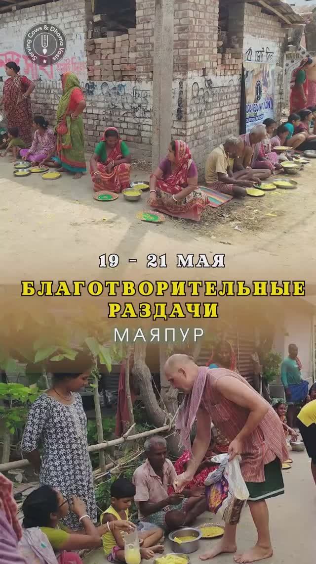 19 - 21 мая. Видеоотчет о благотвторительных раздачах в Маяпуре