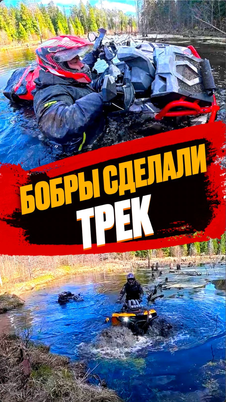 Бобры сделали ТРЕК 🔥 #квадроцикл #оффроад #brp #renegade #outlander #мужчина #мужик #трасса #болото