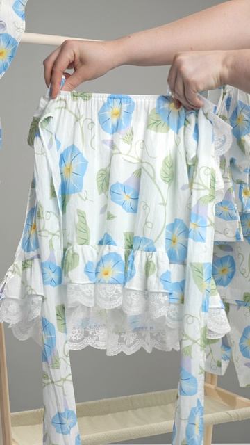 88189_Платье детское_milky-blue Flowers | Happy Baby