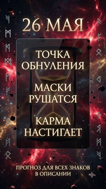 26 мая — день, когда Вселенная включает режим жесткой фильтрации. #матрицасудьбы