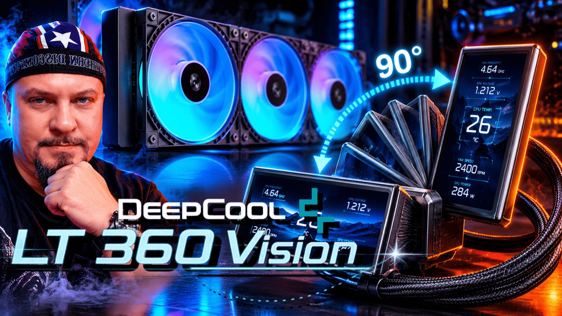 DeepCool LT360 VISION — СЖО с Поворотным LCD Экраном