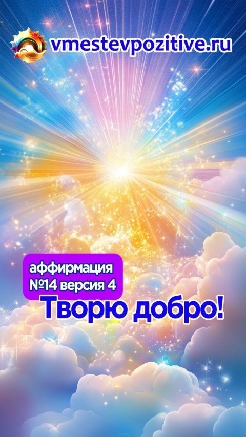 Affirmation. Male. №14. Творю добро! (v4)