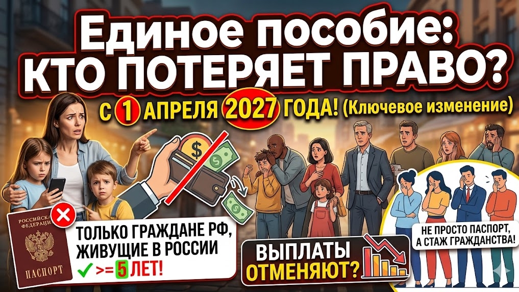 Единое пособие: кто потеряет право с 2027 года?