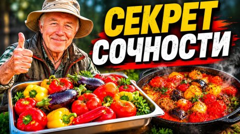Фаршированный шедевр! Такого сочного мяса в овощах вы еще не ели!