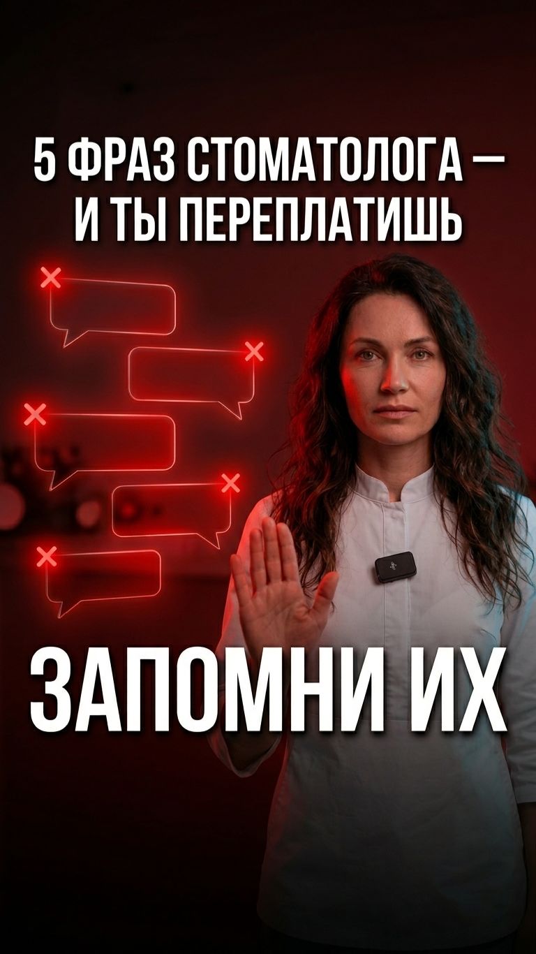 🦷 5 фраз, после которых ты переплатишь втрое