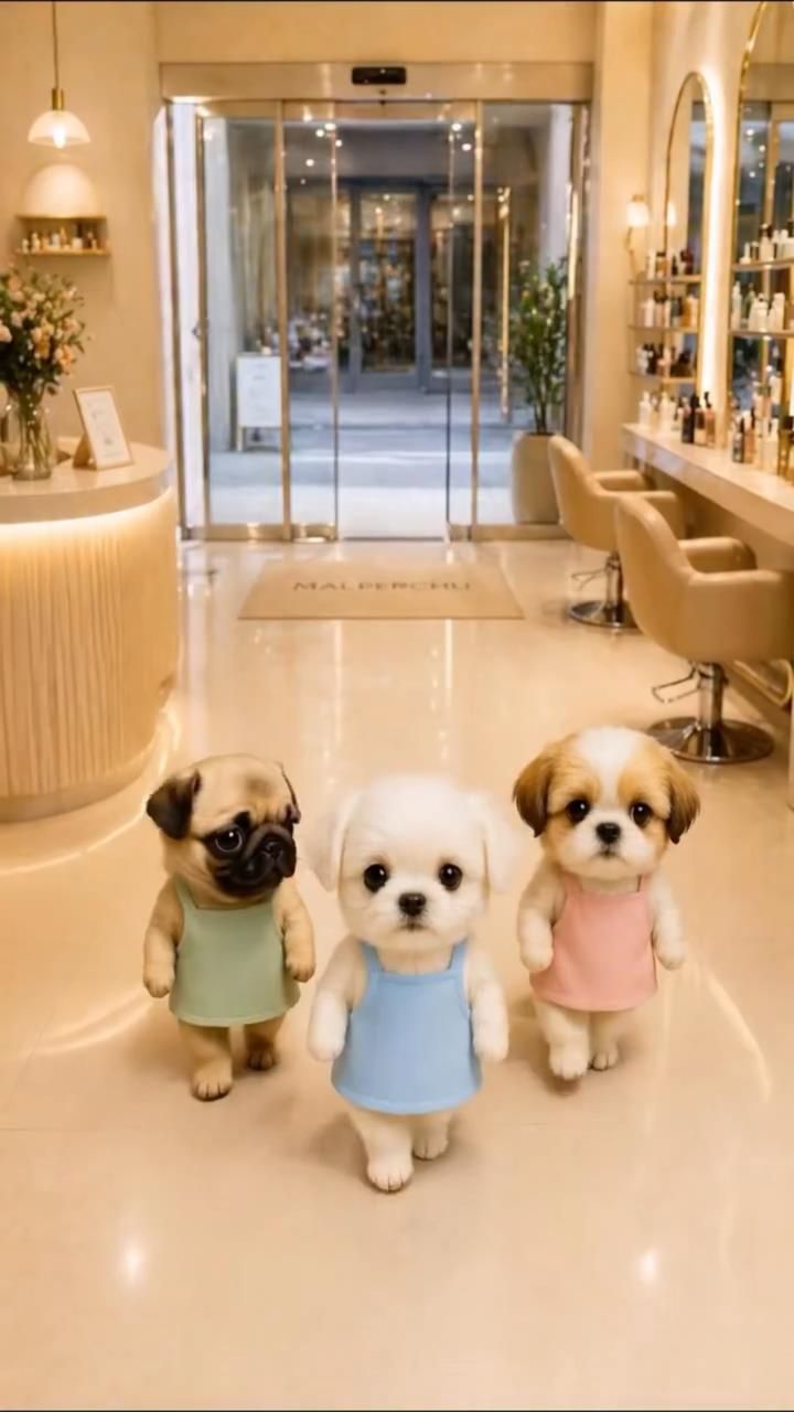 🐩💅 Три собачки открыли салон красоты и спа-салон  🐩💅