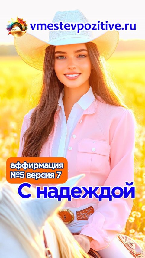 Affirmation. Female. №5. С надеждою (v7)