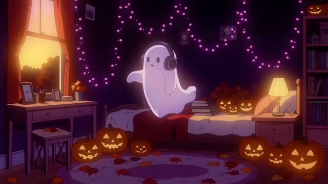 Ghostfi’s Spooky Study Room 👻🎃 1 Hour Lofi Mix   Beats For Focus & Chill   Flofi House