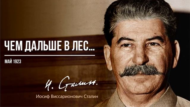 Сталин И.В. — Чем дальше в лес… (05.23)