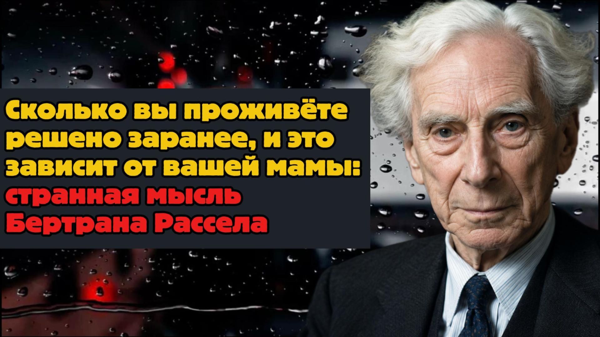 Сколько вы проживёте решено заранее, и это зависит от вашей мамы: странная мысль Бертрана Рассела
