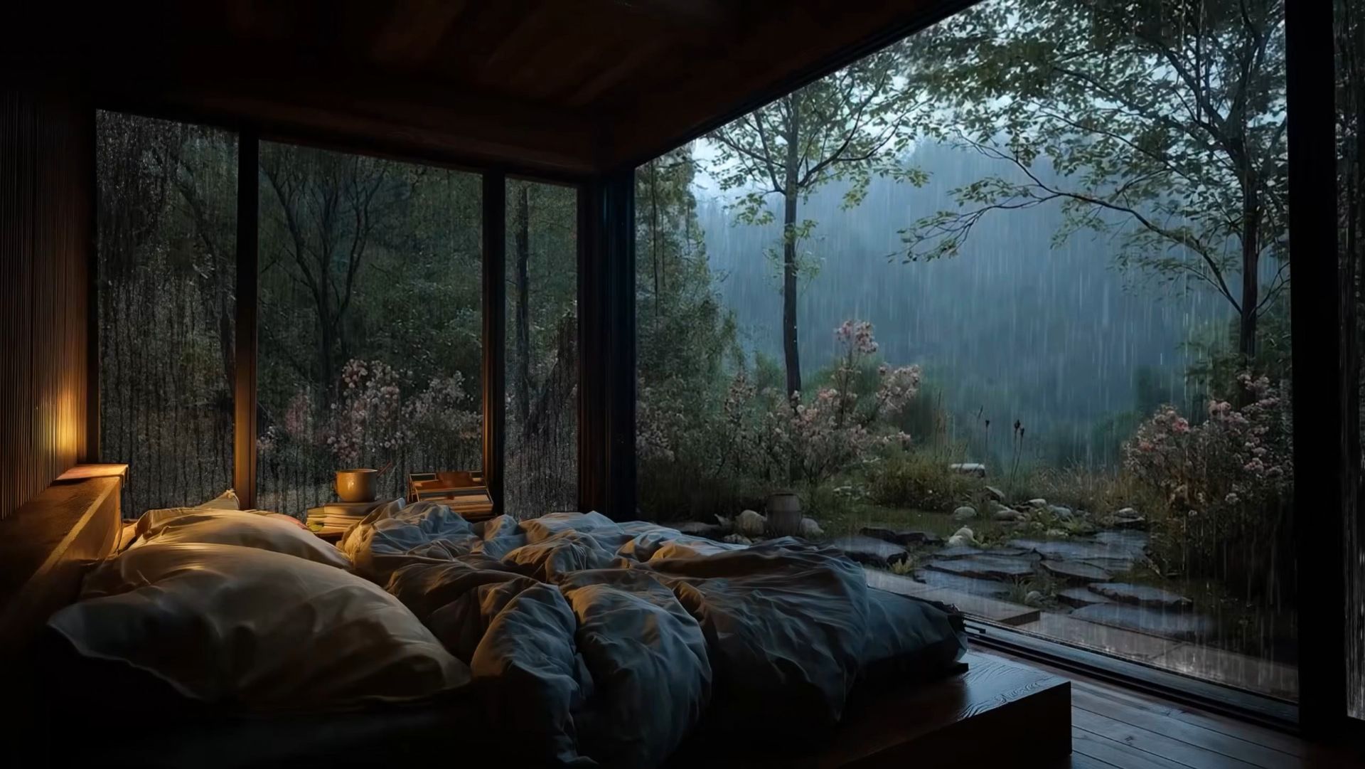 ШУМ ДОЖДЯ ЗА ОКНОМ 🌧️ УЮТНАЯ НОЧЬ ДЛЯ СНА И РАССЛАБЛЕНИЯ