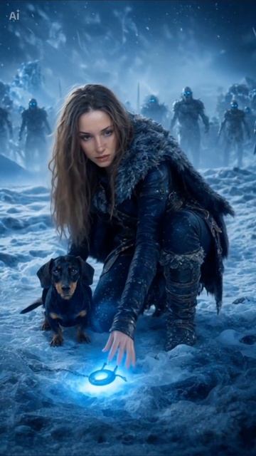 «Я хотела просто погулять с собакой. Но случайно стала Ледяной Королевой.» 👑❄️🐶