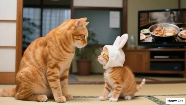 Котенок Джинджер воплощает свою мечту о докторе, хорошо учится 😸🩺👩⚕️