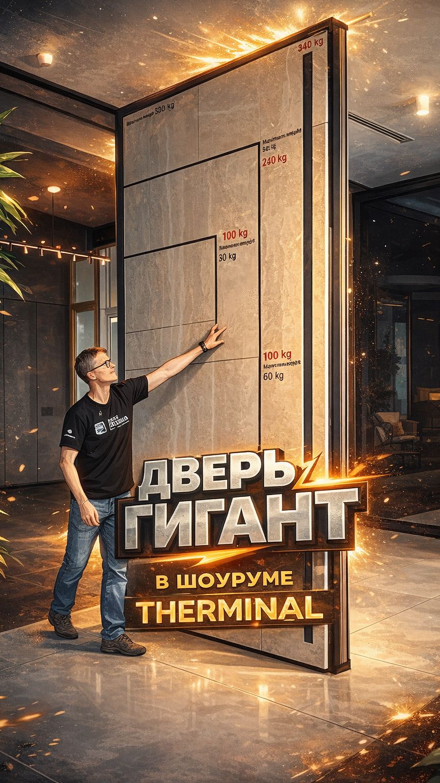 Дверь с осевым открыванием PIVOT