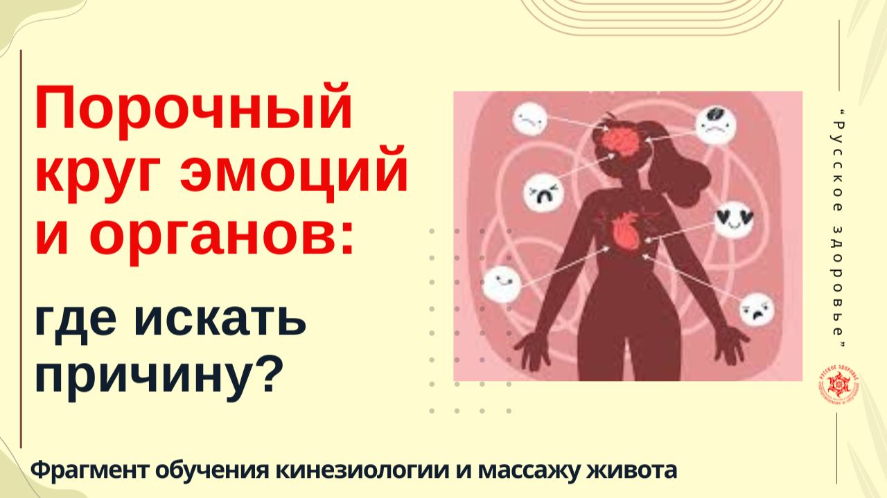 Порочный круг эмоций и органов: где искать причину?  Фрагмент обучения