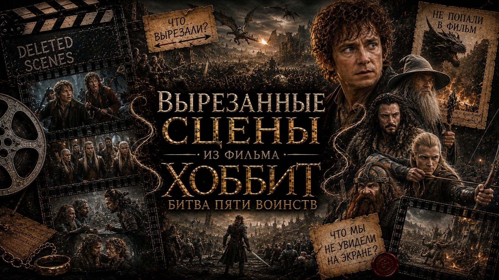 ВЫРЕЗАННЫЕ СЦЕНЫ ИЗ ФИЛЬМА ХОББИТ: БИТВА ПЯТИ ВОИНСТВ