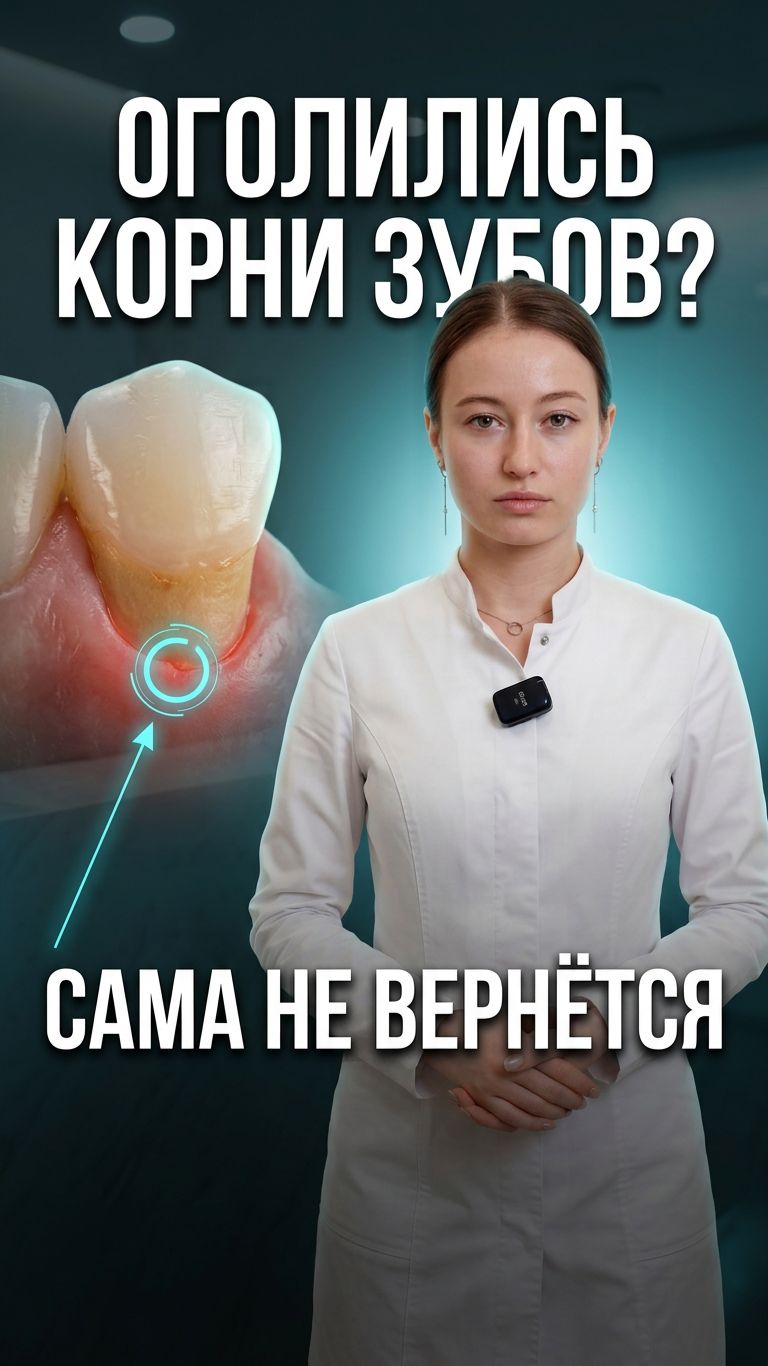 Оголение корней зубов — рецессия десны. Пластика лоскутом с нёба. Кариес в 3 раза быстрее.