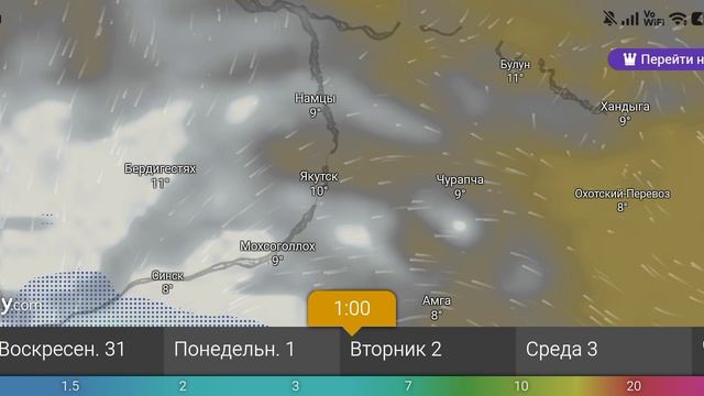 Прогноз погоды 30 мая -4 июня 2026 от Windy.com
