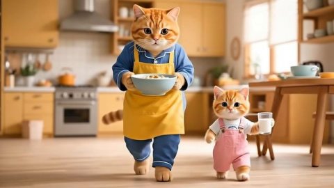 Рыжий котенок мечтает стать телевизионным идолом 📺 #Мама-кошка проявляет нежную любовь