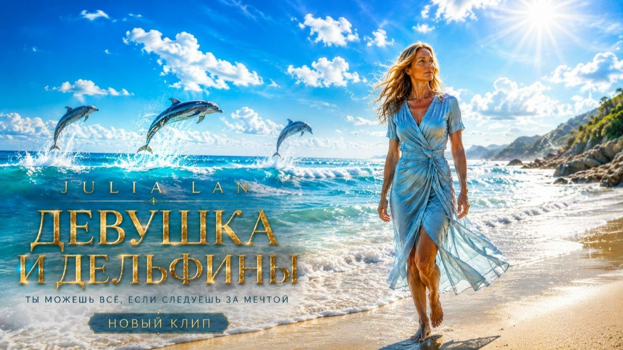 ДЕВУШКА И ДЕЛЬФИНЫ-JULIA LAN