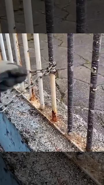 Быстрый способ снять старую краску с металлических прутьев😎