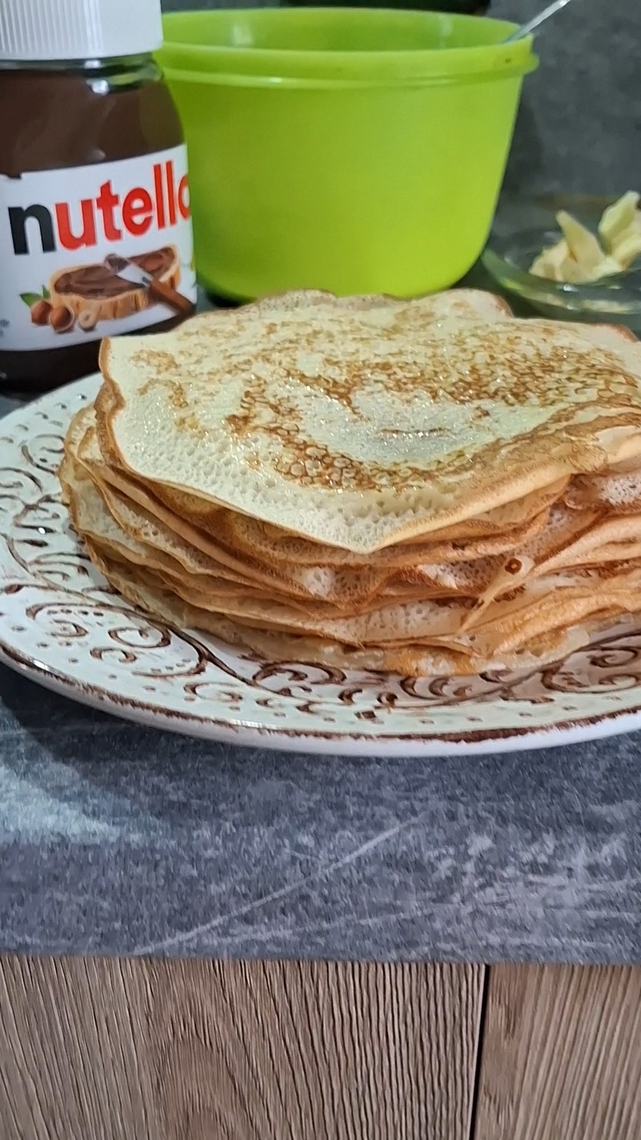 Ароматные, вкусные, сладкие блины с шоколадной пастой на Завтрак🥞🥰#еда #блины #завтрак #вкусно