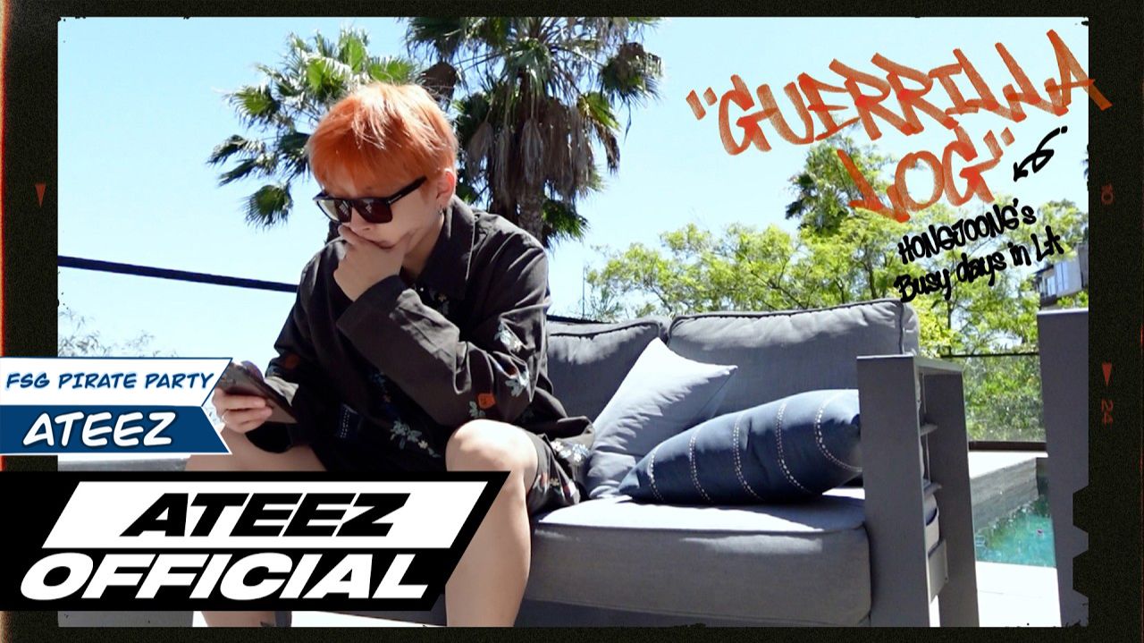 [RUS.SUB] Напряженные дни Хонджуна в Лос-Анджелесе ☀ | Видеоблог из ЛА | Guerrilla Log | ATEEZ