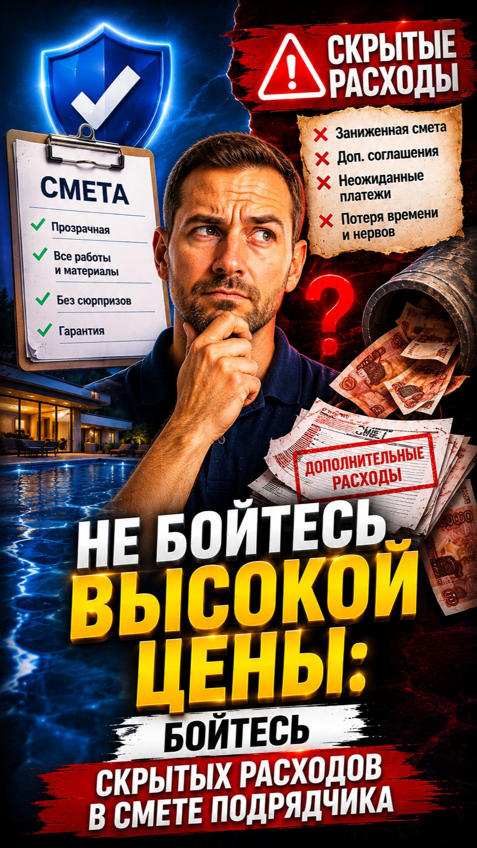 Не бойтесь высокой цены: бойтесь скрытых расходов в смете подрядчика!