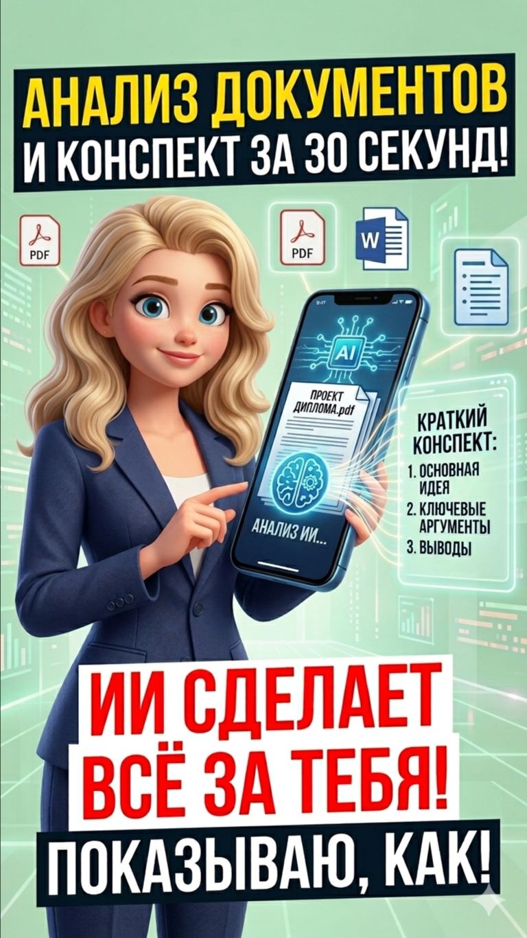 Как сделать анализ и конспект документа за 20 секунд