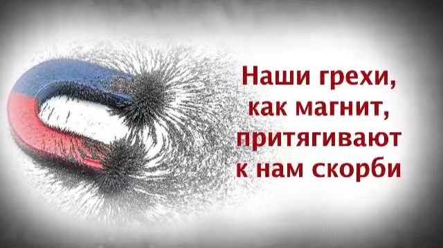 Наши грехи, как магнит, притягивают к нам скорби