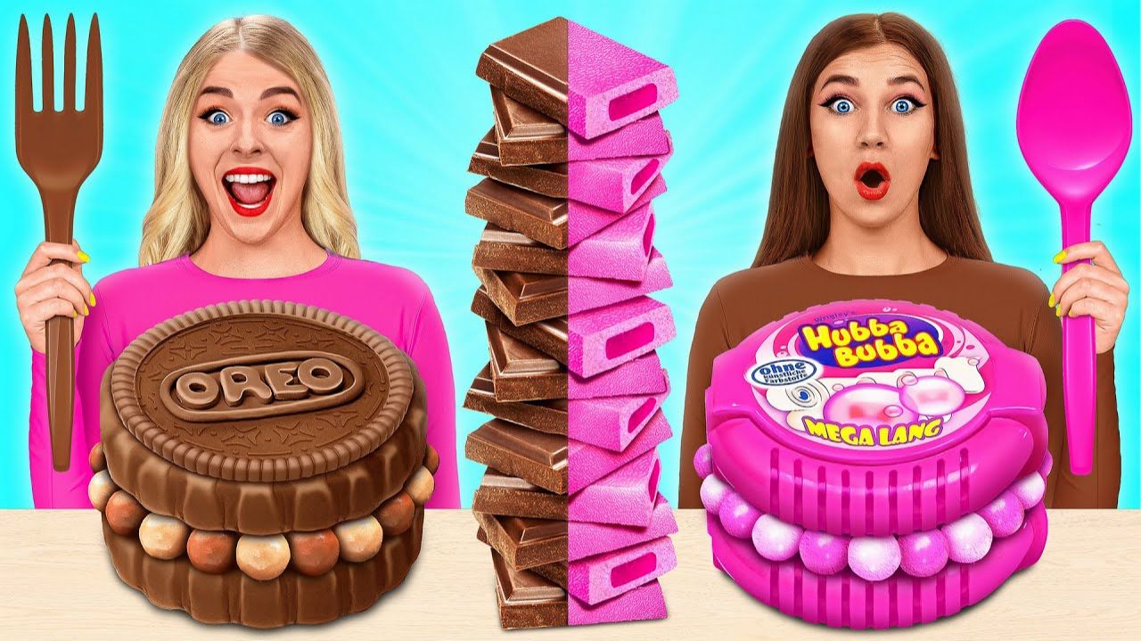 Жевательная Резинка Vs Шоколадная Еда Челлендж от Mega DO Challenge