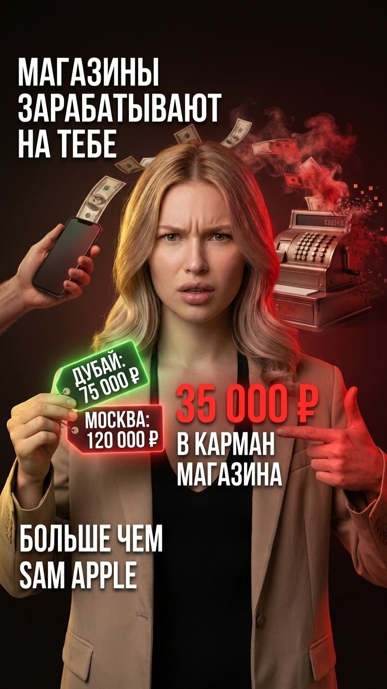 IPhone 17 Pro: 75к в Дубае Vs 120к в Москве. Куда деваются 35 тысяч? 🤯