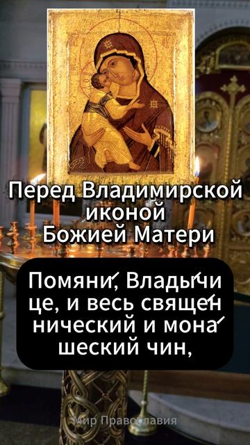 Молитва перед Владимирской иконой