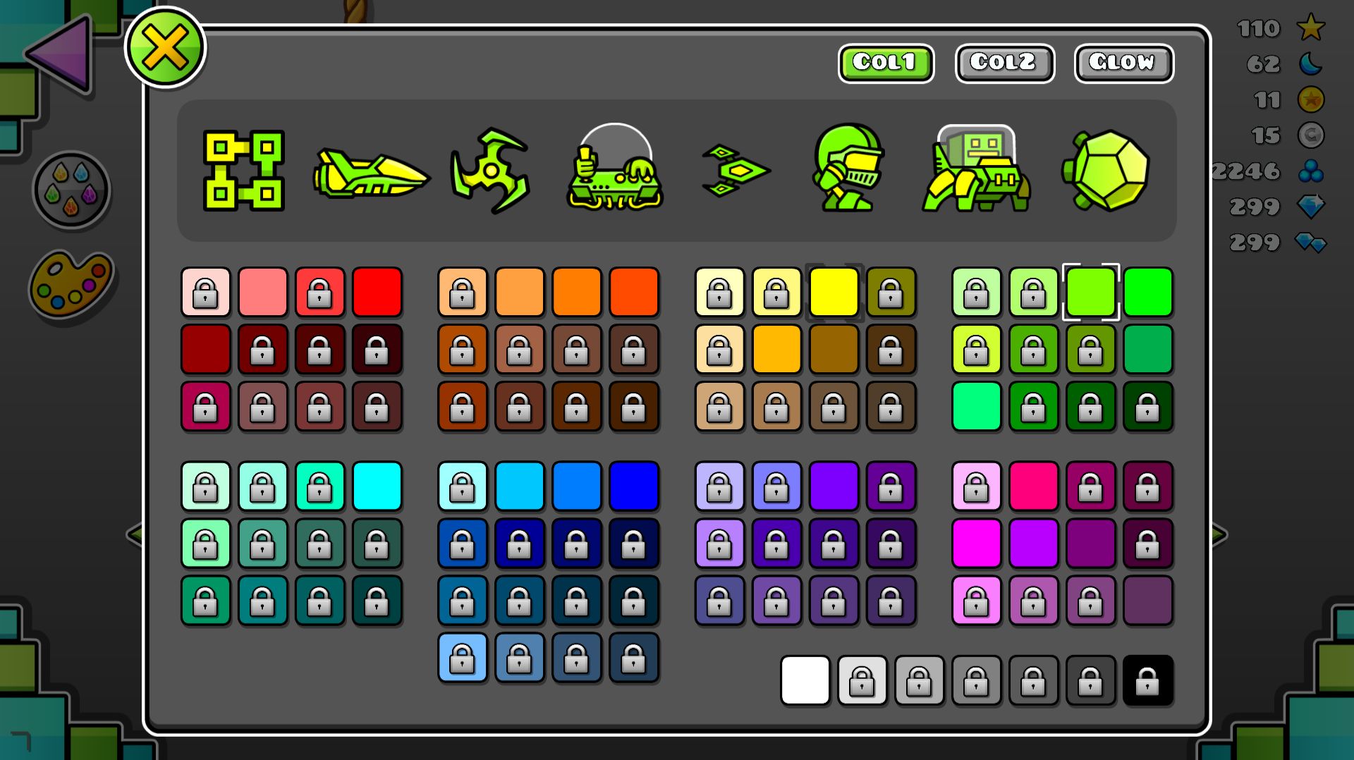 Я обнавил свои иконки в Geometry Dash.Mismen