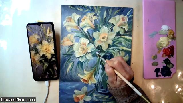 Нарциссы ч3. Курица (мастихин)