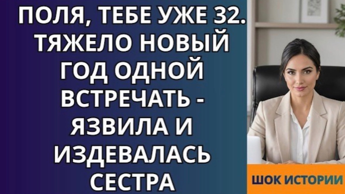 Поля, тебе уже 32  Тяжело Новый год одной встречать   язвила и издевалась сестра!