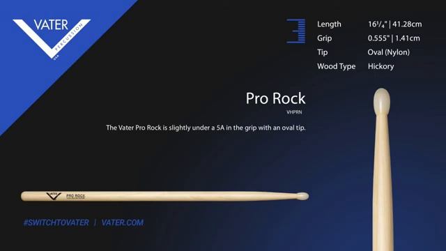 Vater Tip Sound - Pro Rock (Nylon Tip)