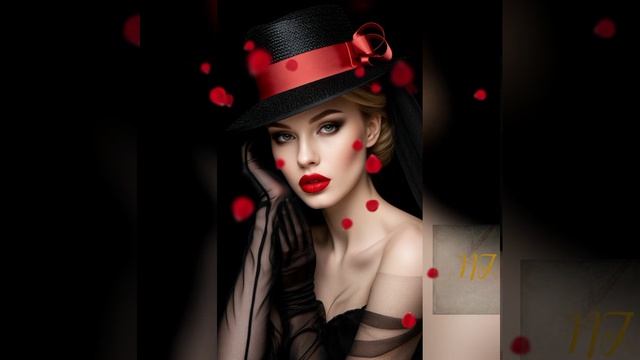 Фантазии- триколор: красное,белое,чёрное & золото. Mp4