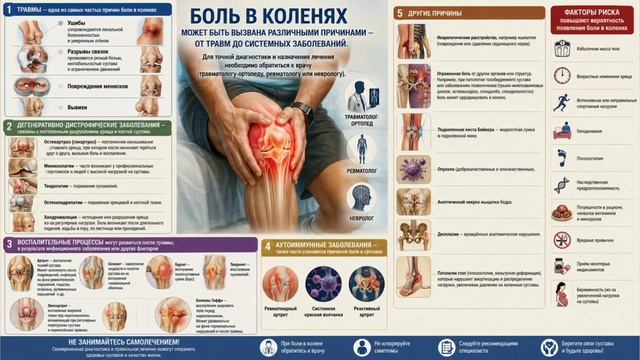 Почему болит колено?