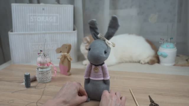 Зайчик из носка. 🐰