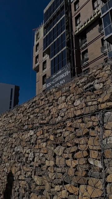 Подпорная стена из габионов