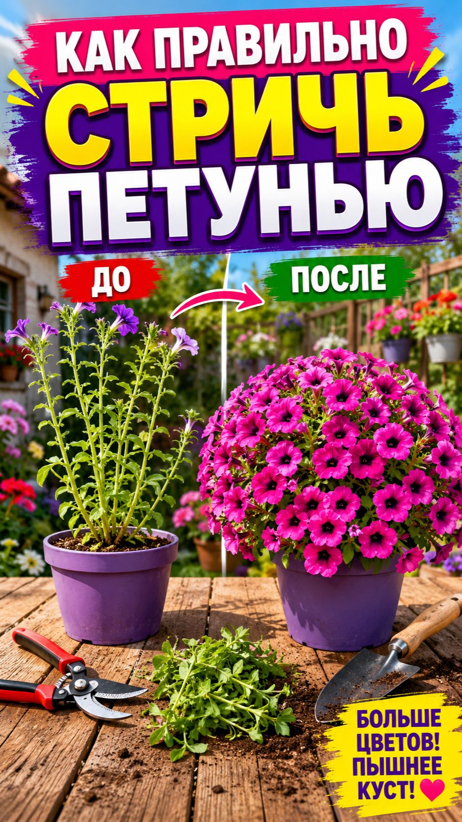 Как правильно стричь петунью