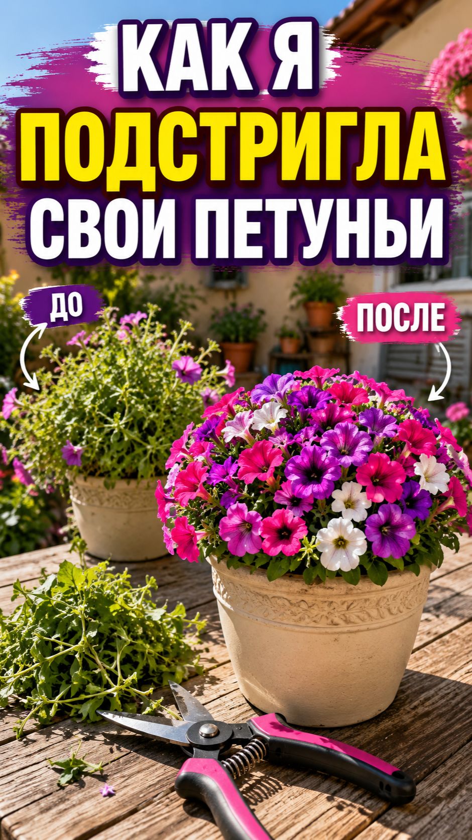 Как я подстригла свои петуньи