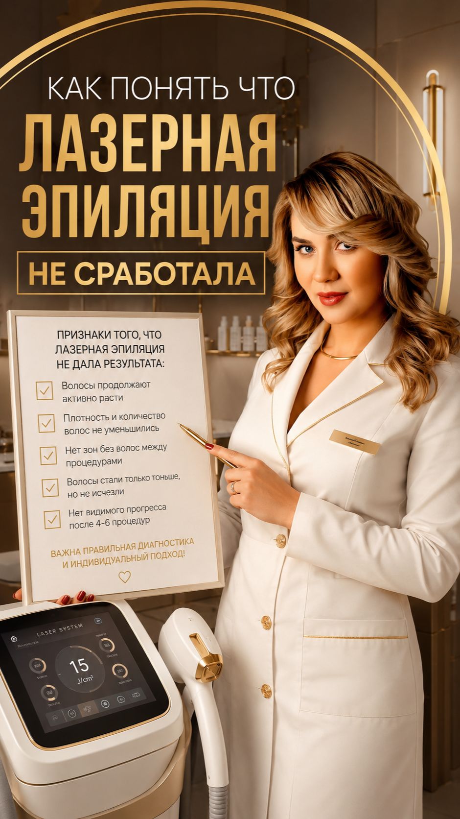 Как понять что лазерная эпиляцияи не сработала