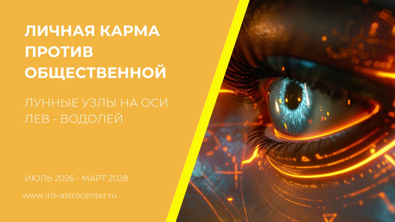 Личная карма против общественной: лунные узлы на оси Лев - Водолей (июль 2026 - март 2028)