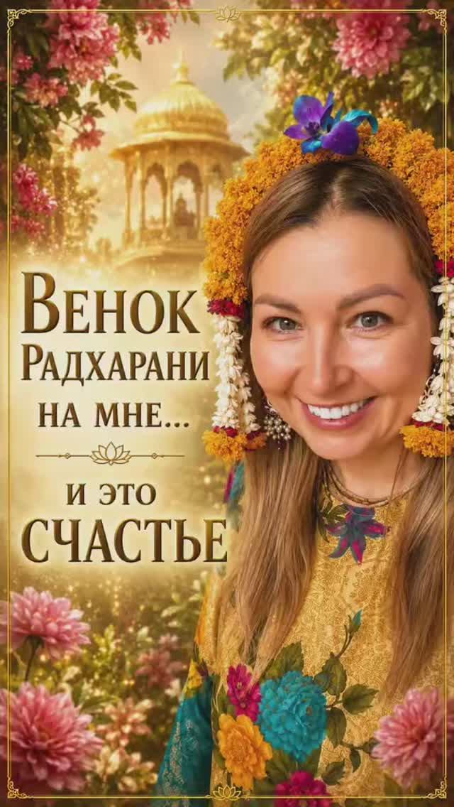 Венок Радхарани на мне... и это счастье!