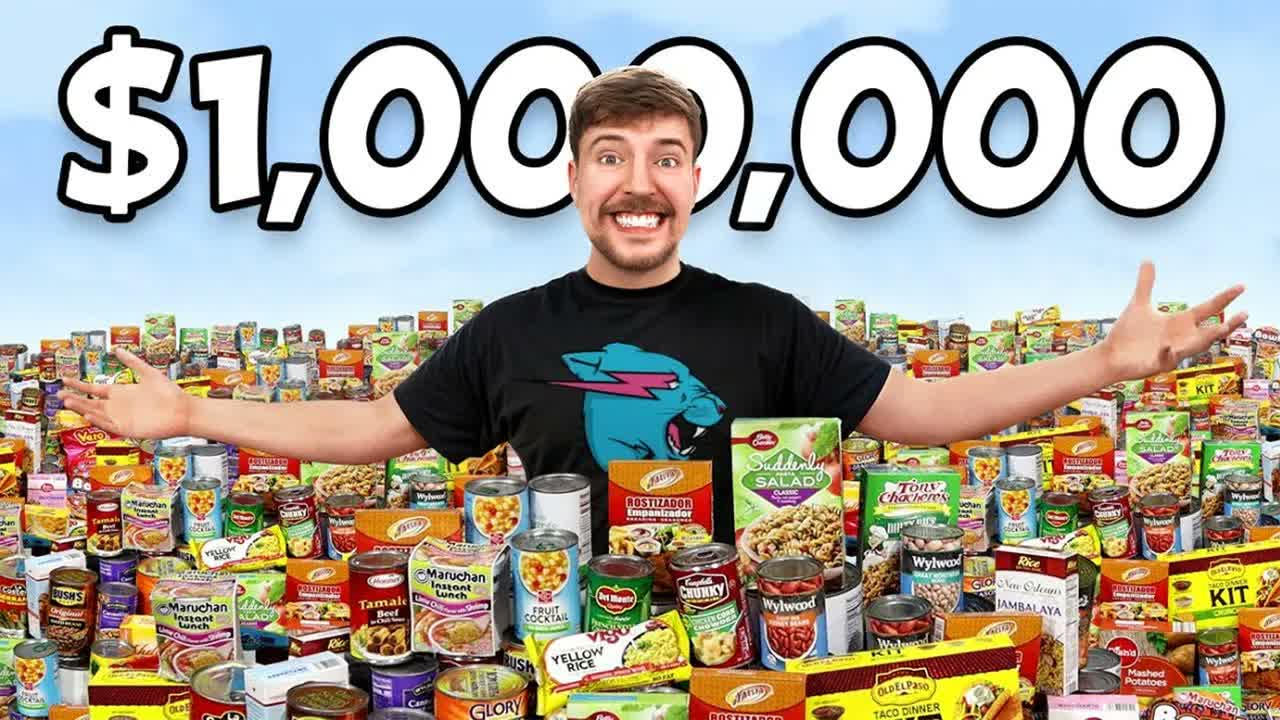 Раздача еды на 1 000 000 долларов нуждающимся людям
