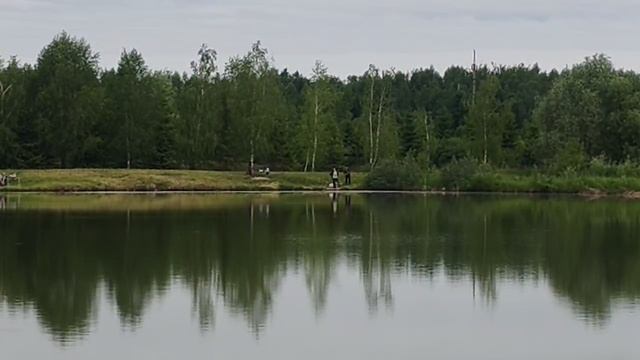 поимка карпа на большом водоёме